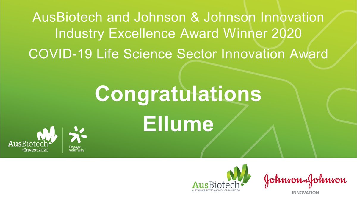 Ausbiotech On Twitter Congratulations Ellumehealth Winners Of The Ausbiotech And Jnjinnovation Covid 19 Life Science Sector Innovation Award Ellume S Poc Covid 19 Test Provides Rapid Accurate Iding Of The Virus Making It