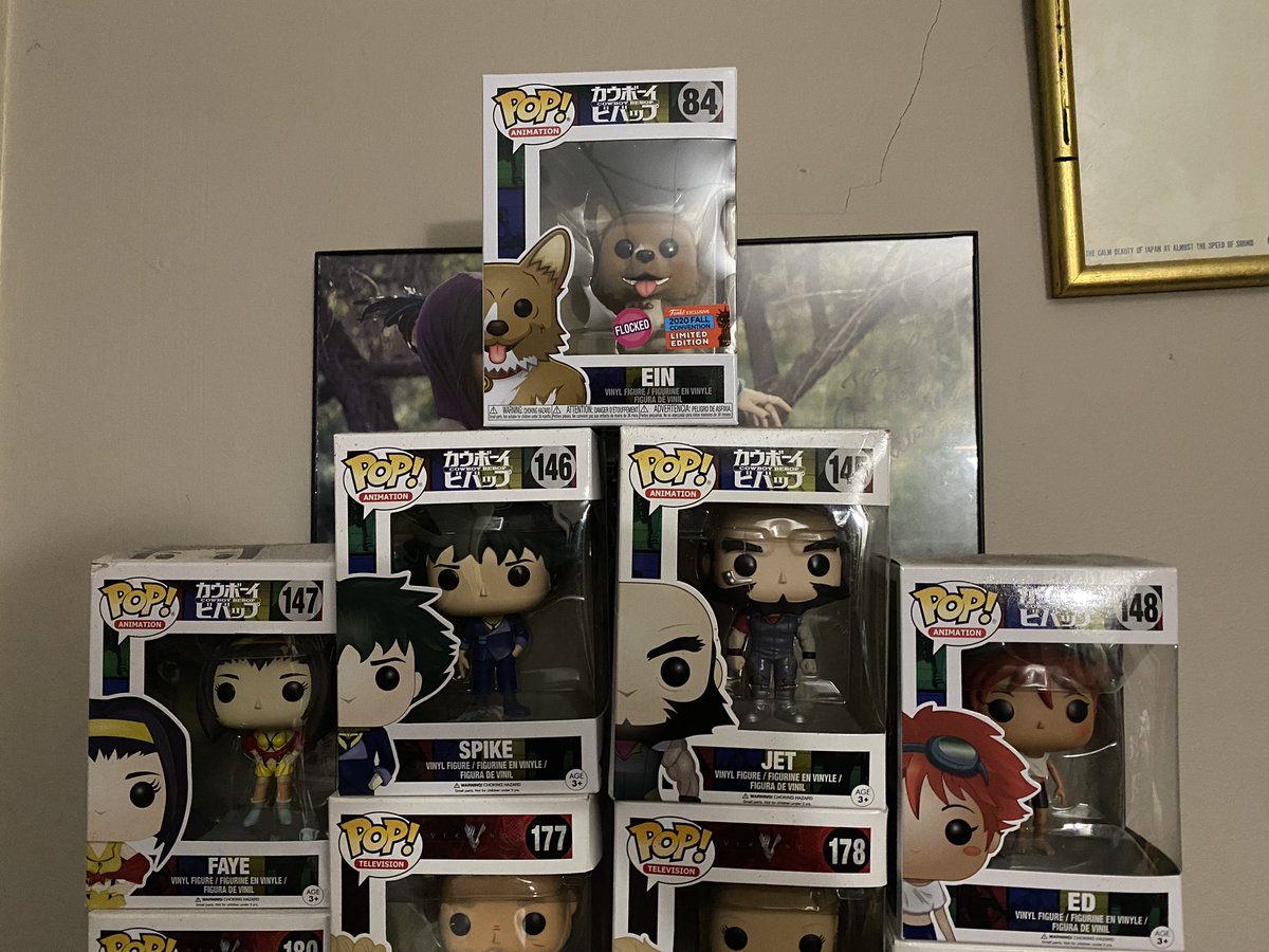 Our collection is finally complete!! #CowboyBebop #FunkoPop #havetocollectthemall https://t.co/kv5luYGupx