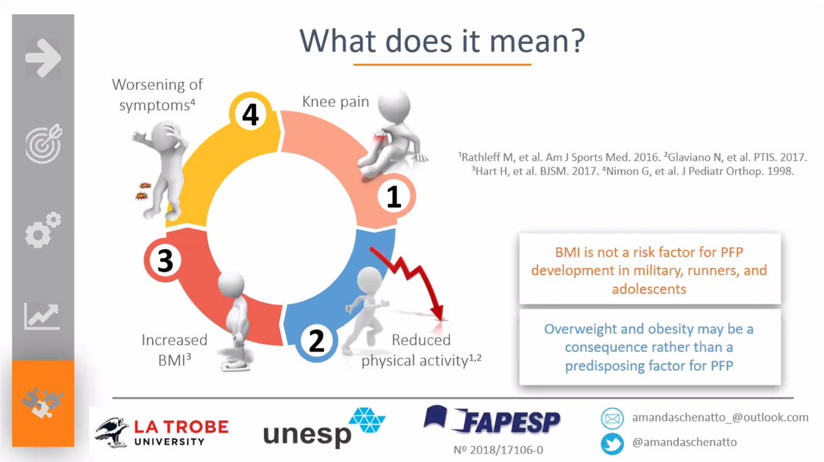 LaTrobeSEM's tweet photo. Student Presentation: Body Mass Index should not be used as a proxy for all measures of body composition.
@amandaschenatto urges us to consider more than just BMI in those with PFP!
#LASEMShowcase #focusonresearch https://t.co/AJBqTQMqIb