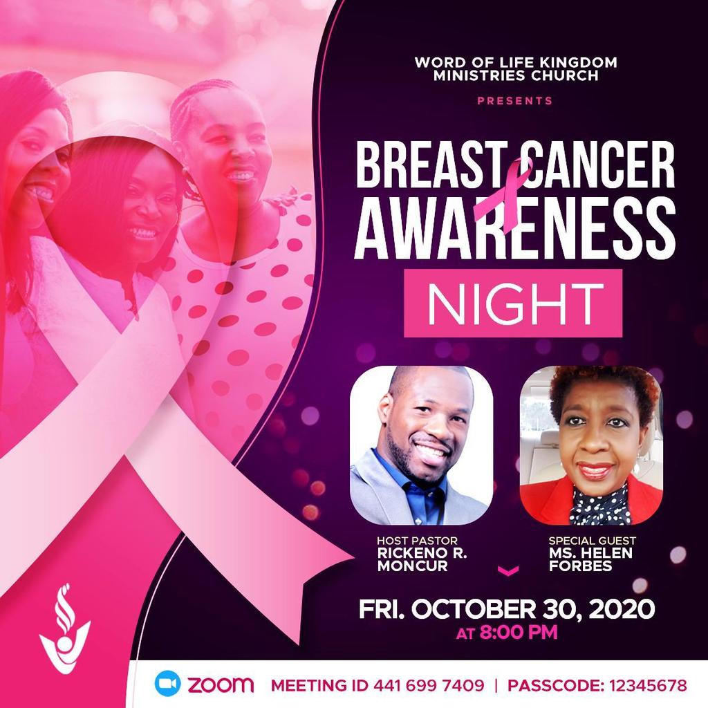 LADIES! 
2020 has been a powerful reminder that we are all in this together! Our life experiences, when shared have the power to protect even the most vulnerable among us in a big way. The same holds true when it comes to breast cancer. JOIN US; at 8pm. #wolkmc #cancerawareness