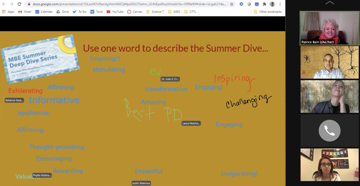 TheCTTL's tweet image. Tonight&apos;s #mbedeepdives reunion with @PatriceBain1 has us reflecting and retrieving on our experience 103 days later. How is that for spaced practice?