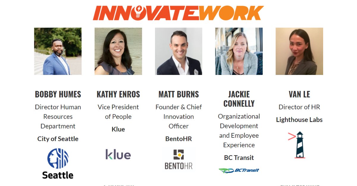 Today at 1 PM PDT / 4 EDT: <a href="/InnovateWorkNow/">InnovateWork</a> returns to the West Coast with speakers from <a href="/BCTransit/">BC Transit</a>, <a href="/CityofSeattle/">City of Seattle</a> <a href="/lighthouse_labs/">Lighthouse Labs</a> <a href="/HrBento/">BentoHR</a> <a href="/work_tango/">WorkTango</a> and more! 

Register for free: innovatework.co/west-coast-oct…