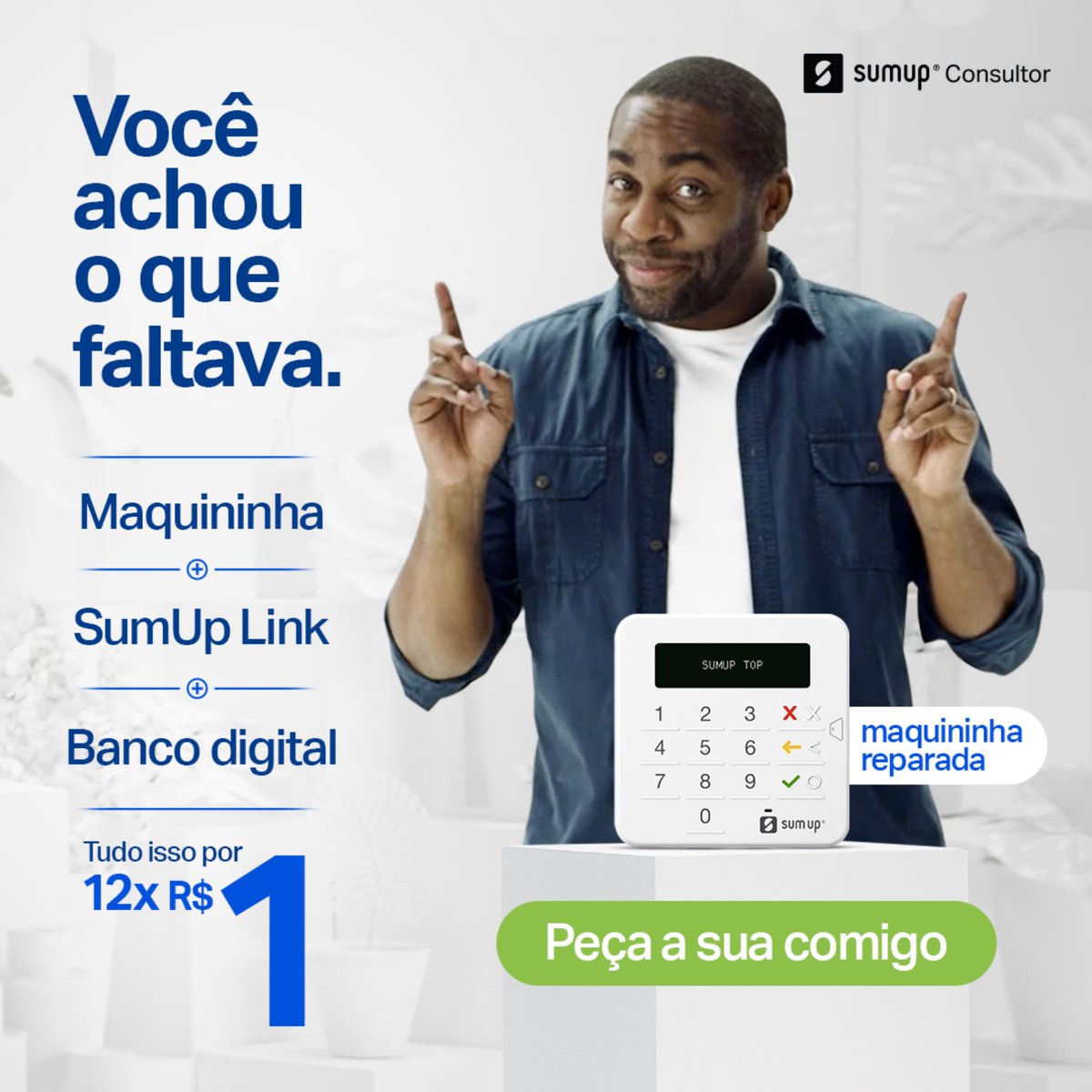 SumUp_Consultor's tweet photo. Corra e aproveite! Oferta válida até 31/10 ou até durar o estoque.
.
Máq TOP Reparada por apenas R$ 12 ou 12 x R$ 1,00
.
1 Ano de Garantia
.
📌Compre já pelo link abaixo:
https://t.co/y2COiIk0I1

📌Dúvidas? entre em contato pelo Whatsapp (11) 96660-0677

#sumup #maquinareparada https://t.co/RU7fuwxTNh