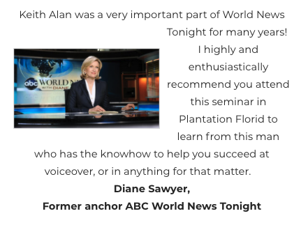 Misspoken's tweet photo. .@abc @abcnews @ABCNewsPR This guy claims that he's "The Voice of ABC News" and that he was "The voice of ABC World News Tonight w/ Peter Jennings 1992-2002" Even uses your logo and a badly written "endorsement" from Diane Sawyer to sell his coaching. Are any of his claims TRUE? https://t.co/y7Ug4Jgfx9