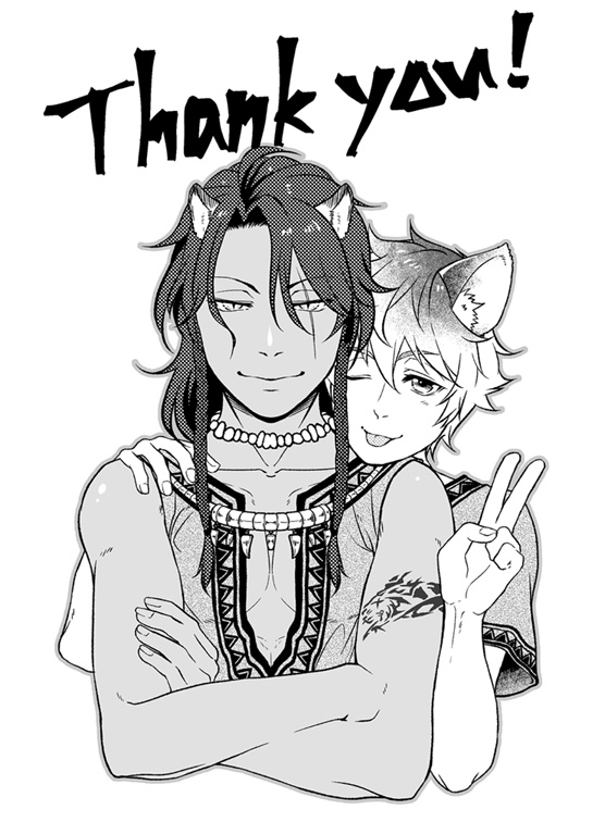 #twst_BL レオラギ
アクキープレゼント企画でおまけとして同封していた漫画とイラストです
企画にご応募してくださった皆様、本当に有難う御座いました!! 