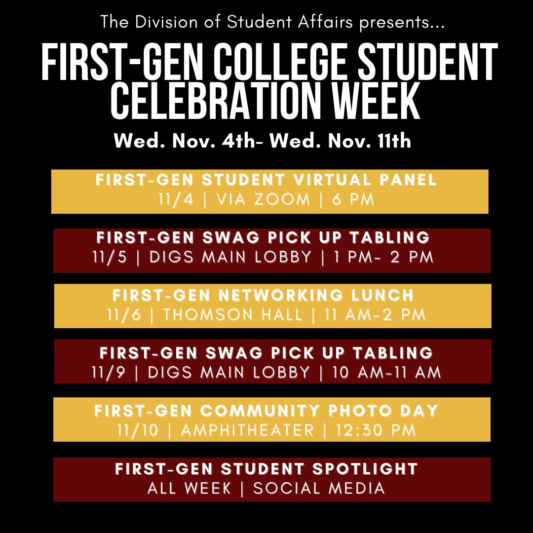 Winthrop_VPSA's tweet image. #repost National First-Generation College Student Celebration Day is quickly approaching! As a First Gen Forward Institution, we've got you covered! While the actual celebration is on November 8th, here at Winthrop we plan to celebrate all week long! 
#firstgenstudents #winthrop