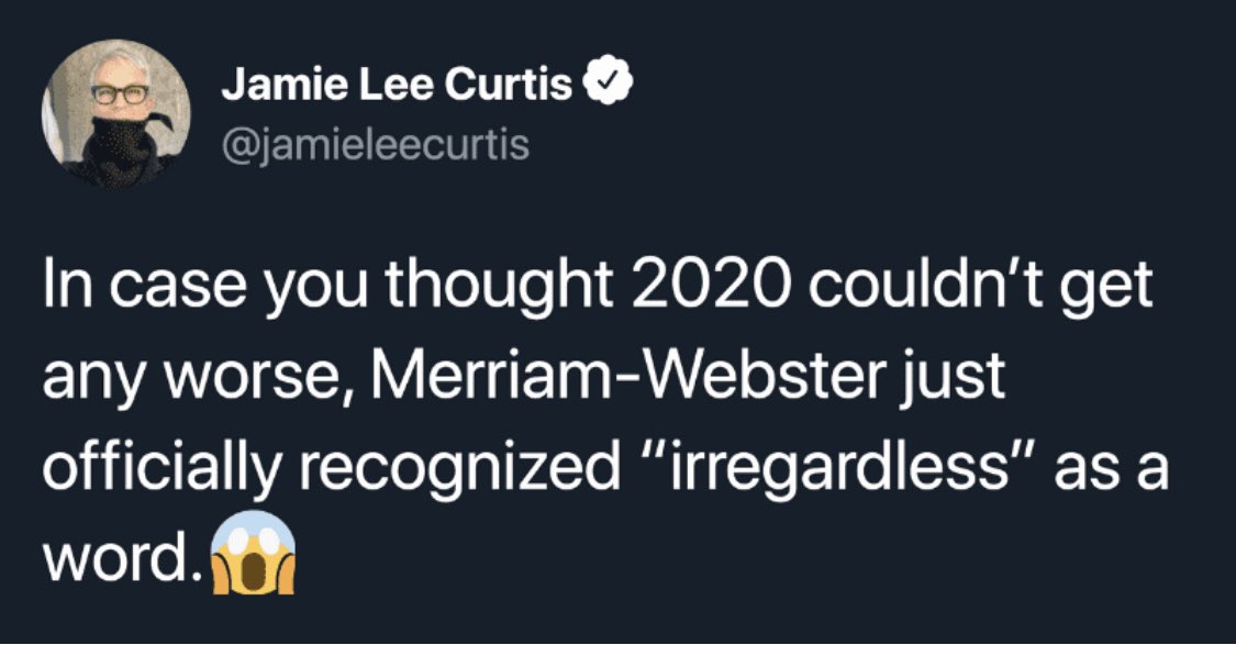 thetinyrev's tweet photo. Nooooooo 😱 I deeply feel your pain @jamieleecurtis https://t.co/KoxG6R59nD