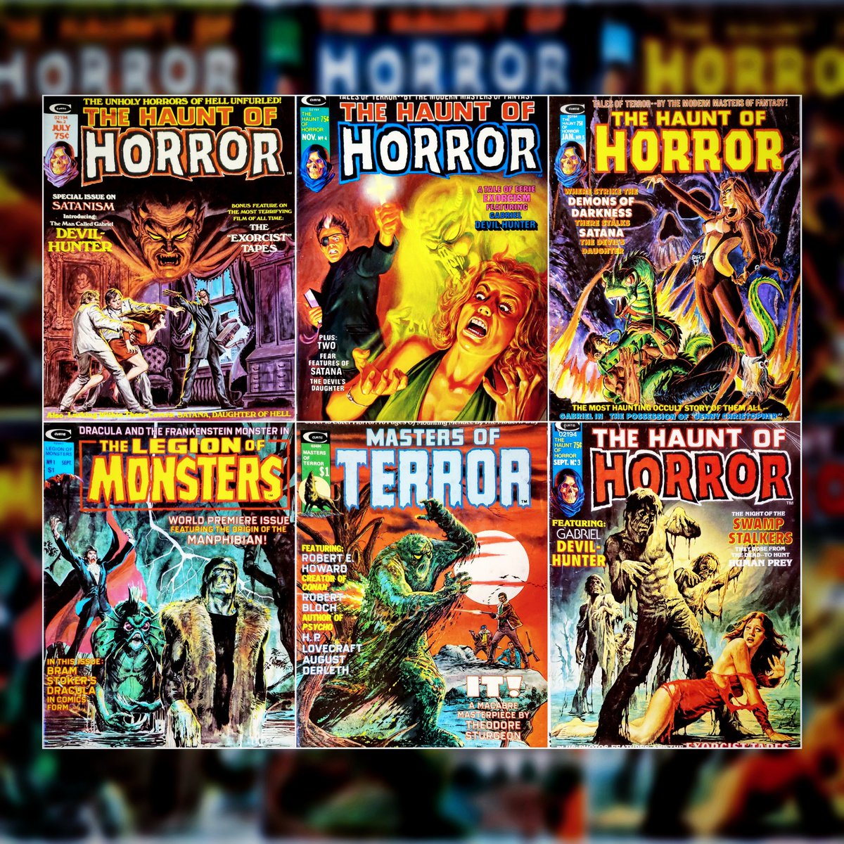 BonnettsBooks's tweet photo. 10/28/20 Open 5-9p Mask & sanitizer req'r'd
#HauntOfHorror, #LegionOfMonsters, & #MastersOfTerror fill the bill for the hump-day round of #31DaysOfHorrorComics/#31NightsOfHorrorComics.
Sorry, no Quasimodo.
These & much more, now available to those who dare visit #BonnettsBooks! https://t.co/3tgWnTKu8Q