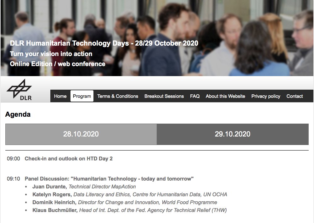 humdata's tweet photo. Join us tomorrow at 9am CET for a panel discussion on "Humanitarian Technology - today and tomorrow" at @DLR_en's #HumTechDays: https://t.co/lYSyLixTKq

@DLR_de https://t.co/9kcInJFmsu