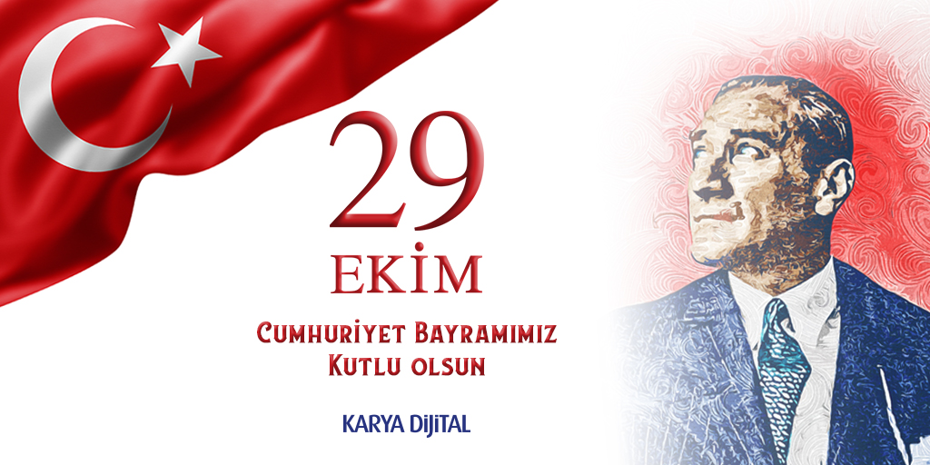 KaryaDijital's tweet photo. 29 Ekim Cumhuriyet Bayramımız kutlu olsun! 🇹🇷
#29Ekim1923 #CumhuriyetBayramı #29Ekim #Türkiye #29EkimCumhuriyetBayramı #Atatürk #MustafaKemalAtatürk #MustafaKemal #Atamİzindeyiz https://t.co/aLAooNGJn8