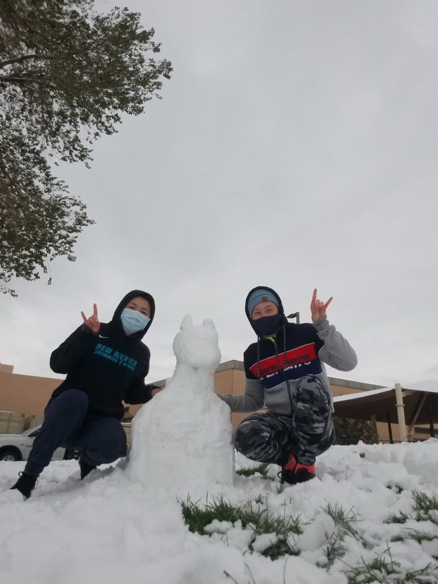 UNMLOBOS's tweet photo. Yesterday was a great day for a ❄️ Day. @UNMLoboSwimDive took full advantage. #GoLobos
#ThisIsNM | #WeAreNM https://t.co/hhHCwIeA3K