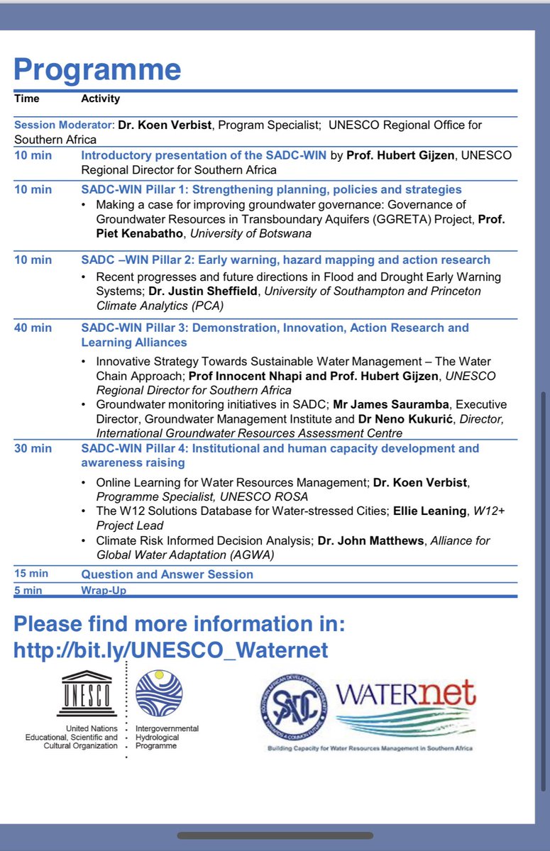 ellie_leaning's tweet photo. Looking forward to talking about our new online platform for urban water solutions tomorrow at @SADC_WaterNet with @unescoROSA! @W12_Programs @towardecociv https://t.co/e2iTevOCLf