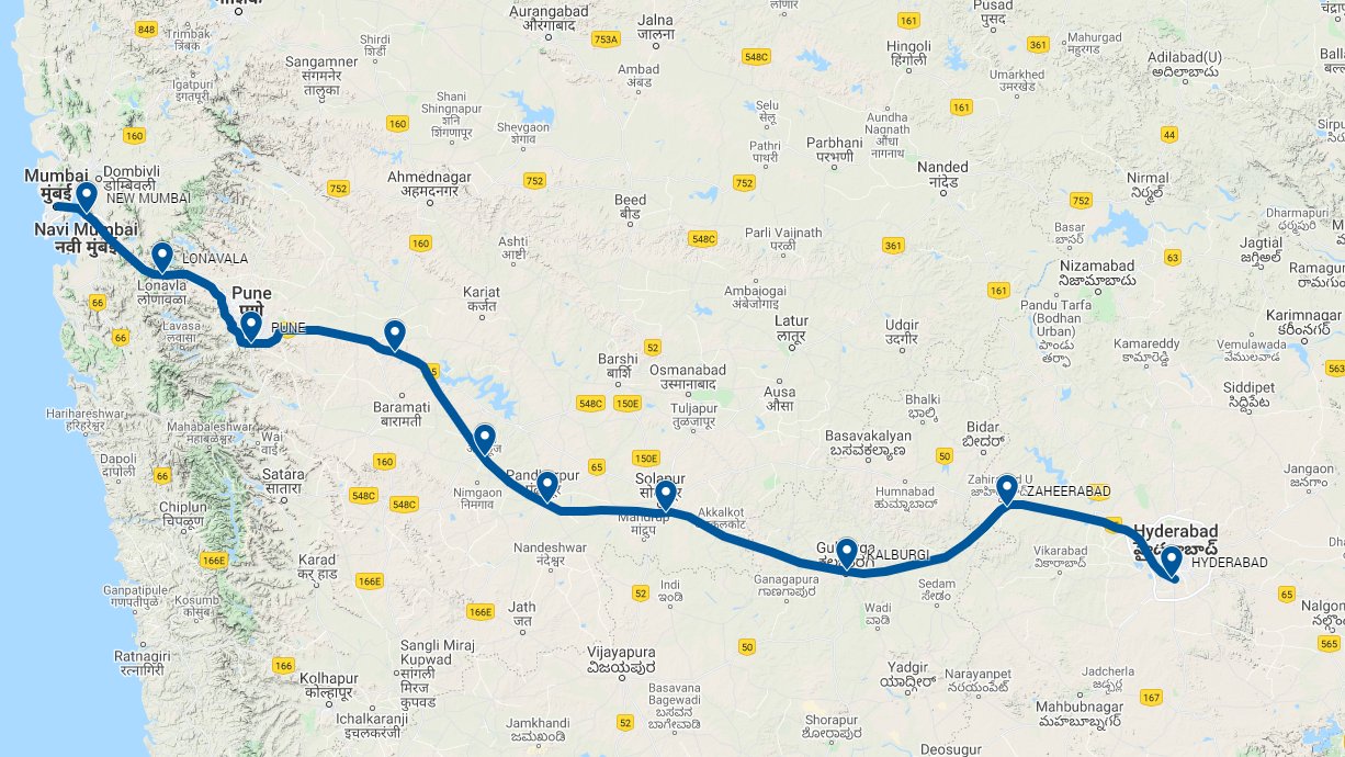 Mumbai To Pune Road Route Map Chandrashekhar Dhage On Twitter: "The #Mhhsr #Mumbai-Pune -Hyderabad Bullet  Train Route Has 10 Stations. The Total Row Is 30 M. For Pune It Will Follow  Proposed Ring Road Median By Pmrda.(At Least