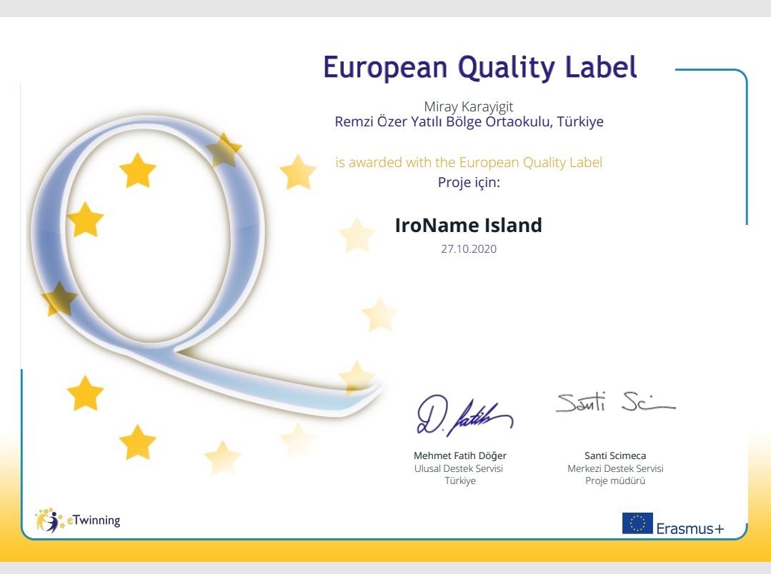 Avrupa Kalite Etiketimizi kutlama zamanı...
<a href="/tretwinning/">eTwinning Türkiye</a> 
<a href="/eTw_Osmaniye/">eTwinningOsmaniye</a> 
<a href="/IronameIsland/">IroName Island</a>