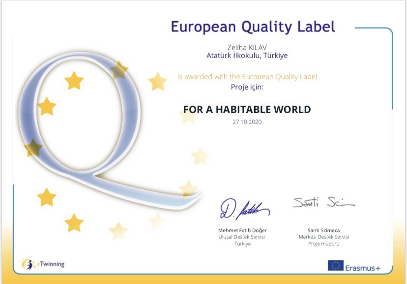 Cumhuriyetimizin 9️⃣7️⃣. yılında, toplam Avrupa Kalite Etiketlerinin % 52'sini alarak 44 ülke arasında🥇. sıradayız. 
Bu gurur hepimizin🇹🇷🎉🏆

<a href="/ziyaselcuk/">Ziya Selçuk</a> <a href="/adnanboyaci/">Adnan BOYACI</a> @mhbucuk <a href="/eTwinningEurope/">eTwinningEurope</a>

#eTwinningTürkiye
#AvrupadaBirinciyiz