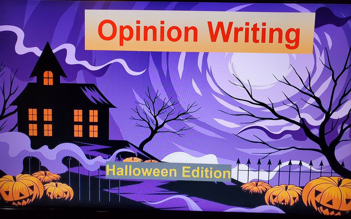 Had an awesome morning in my grade 5 practicum class! Taught my first lesson on opinion writing with a little Halloween twist on it! Was a hit with the students! #literacy #studentteacher #firstlessontaught #mhceducation #Drsuess #newfavouritequote https://t.co/9yBaO0WJqr
