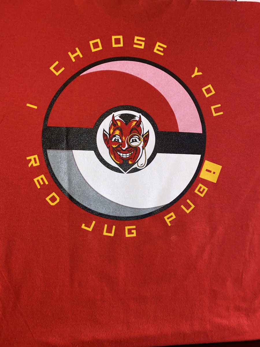 Brand spankin’ new and just released up on the wall!! #pokemon #ichooseyou #redjugpub #juglife #redjuglife #tshirttime ALSO AVAILABLE ONLINE !! Go to redjugtradingco.com to check it out!!