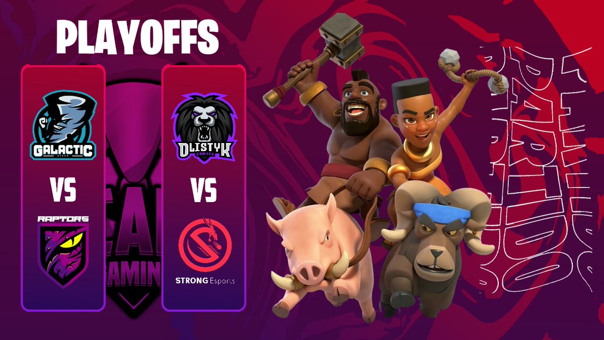 ¡Arrancamos el día 3 de los #PlayOffs con 2 Buenos Matchs Days!🤩

#MatchDay1

🔵 @GalacticStormCR
🆚️
🔴 @RaptorsGG_

 #MatchDay2

🔵 @OlistykGMG
🆚️
🔴 @StrongEsports_

¡Arrancamos ya el #Día3 de los #PlayOffs! Les deseamos Buena Suerte Equipos!🤩💪

Los vemos en la Arena!🤩