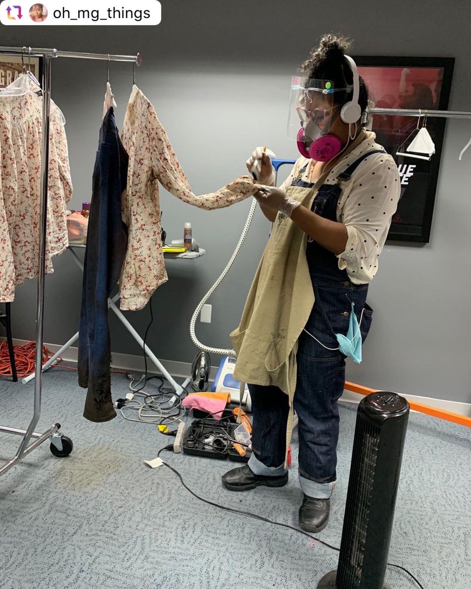 #mpc705 costumer Mearygrace Gato skillfully aging/breaking down some costume pieces. What are your favorite tips and tricks for breaking down clothing to make it look worn or dirty?