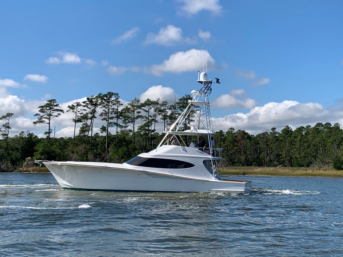 GT65 Carolina ‘Rascal’ is heading down the East Coast after her delivery next week. She’ll stop in Wrightsville Beach, Charleston, West Palm, and Ft. Lauderdale and will be available for tour by appointment.
Visit hatterasgt65.com for more information.