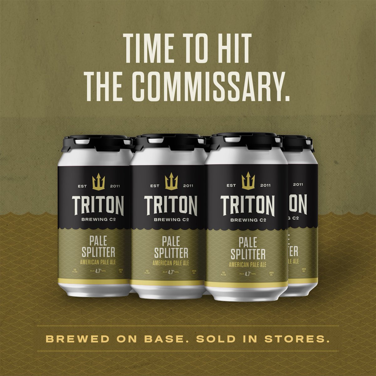 TritonBrewing's tweet photo. Our #PaleSplitterAPA in #12oz #cans! A traditional American #PaleAle, clean and crisp. Brewed with #Citra, #Cascade, #Columbus, #Galena and #Magnum hops, providing bright citrus notes & great flavor! @FtBenIN #Supportthefort #FoodattheFort https://t.co/scyqNSoaFO