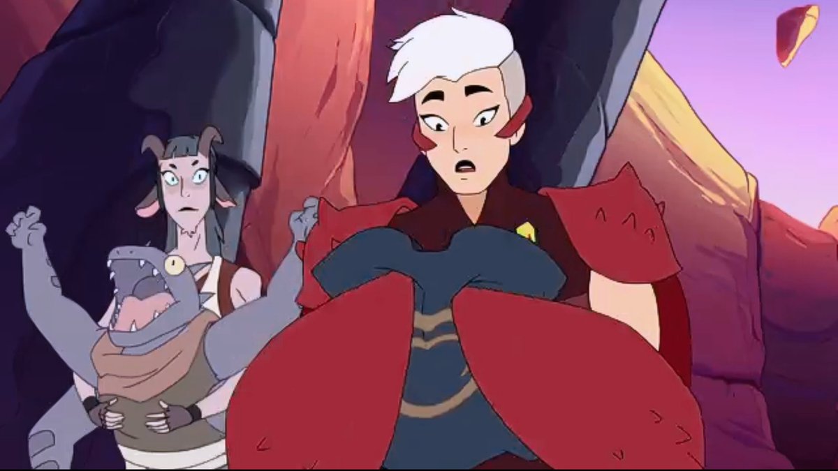 Season 328: After defeating Tung Lashor She gifts Scorpia his jacket. 29: While Catra's new goons toast to her in celebration She also makes sure to include Scorpia into the  http://toasts.Giving  her just as much as praising.