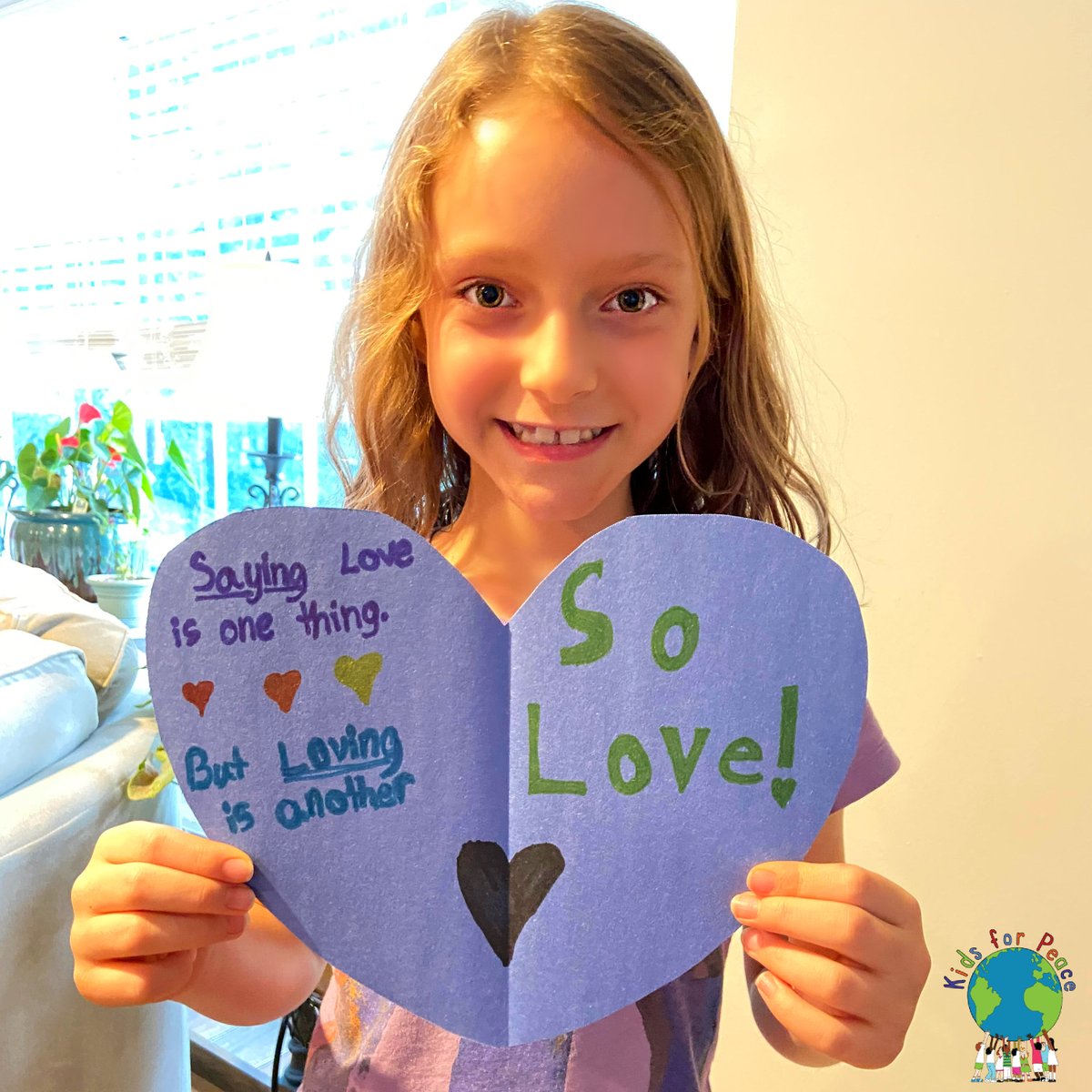 KidsforPeace's tweet photo. Camryn is so wise! 
"Saying love is one thing. But loving is another. So love!"
Yes, may we all love love LOVE!

Join our Love-A-Thon on World Kindness Day! https://t.co/wMT8aiL720

#kidsforpeace
#LoveAThon
#ListenToTheKids https://t.co/6NlhMQZGGq