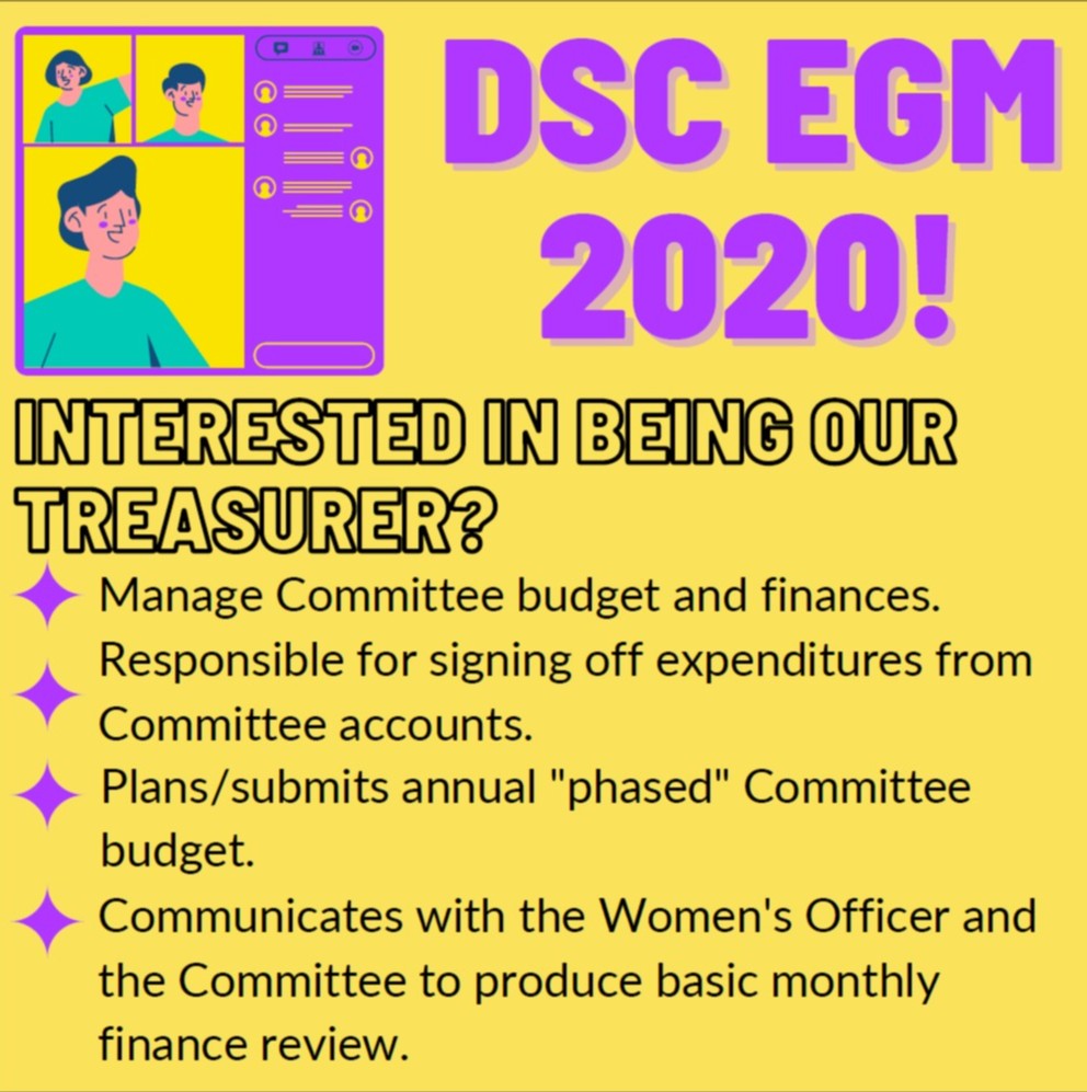 Join our Committee at the DSC EGM! Stand up for students <a href="/sheffielduni/">The University of Sheffield</a> and be our treasurer! Find out more and apply now at egm-sheffielddsc.carrd.co

#HereForDisabledStudents <a href="/SheffieldSU/">Sheffield SU</a>
