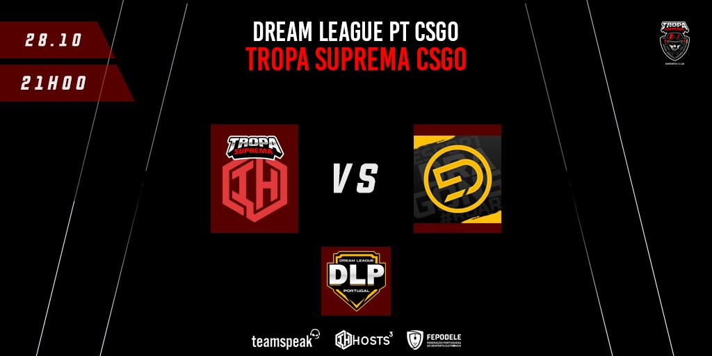 TropaSuprema's tweet photo. A @TropaSuprema @IHosts3 joga hoje para a @DreamLeaguePT .
⏰ 21H00
🆚 @EDRAG0NS
🖥️ https://t.co/dca1hKqB7N
🖱️ @CliarCS | @Cr1sti4n00 | @ucra_ | @_antonior_ | #vask (stand in)
Manager: @_rainMONSTA
#GoTropas https://t.co/V7m2geO8A8
