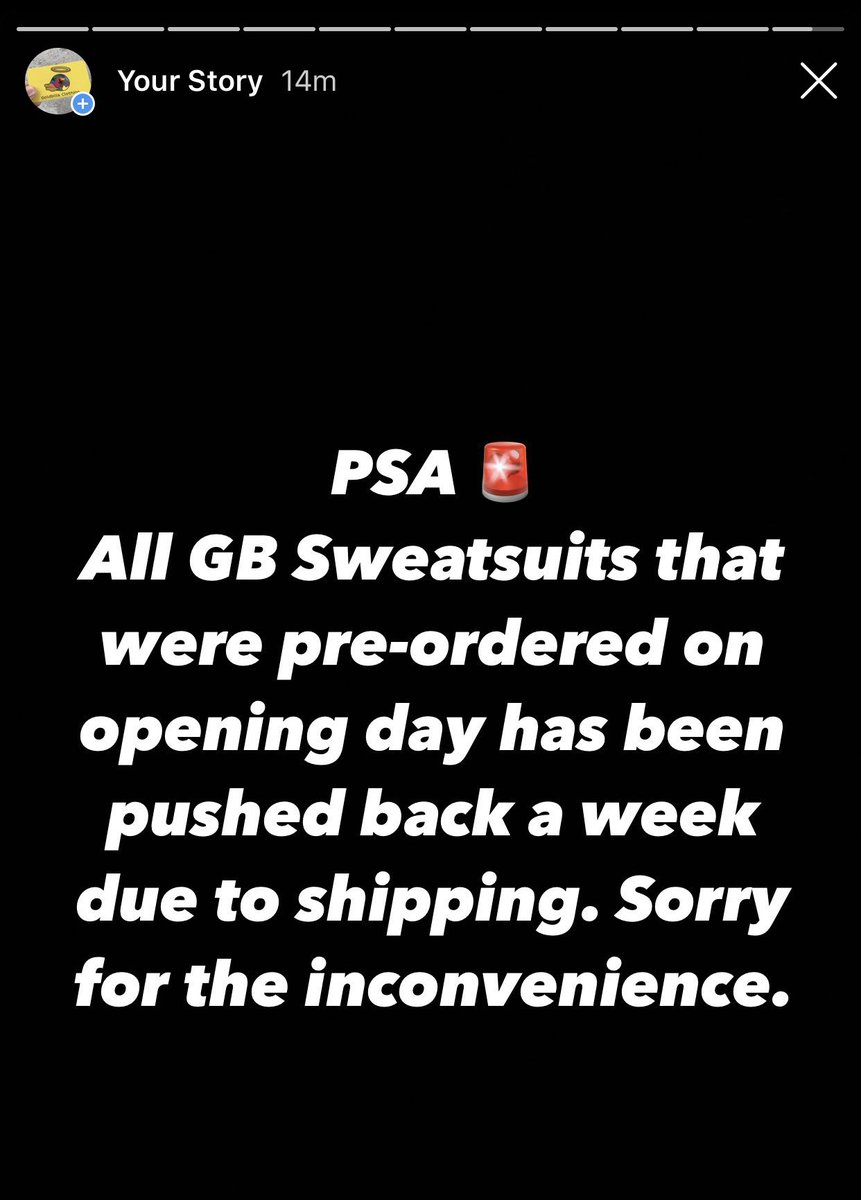 Goldbills_'s tweet photo. All GB Sweatsuits preorders will be shipped next week due to shipping delays. https://t.co/SXCWI1UqHV