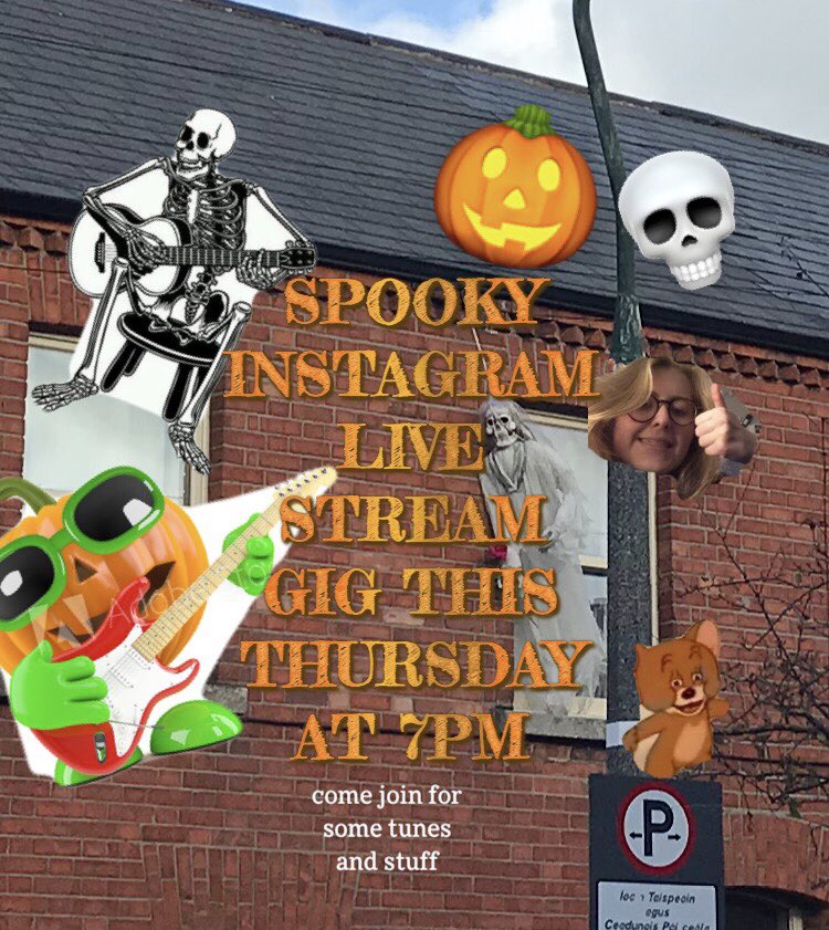 hello twitter I’m doing a little livestream over on instagram tomorrow evening at 7pm if you wanna see some spooky tunes and that
