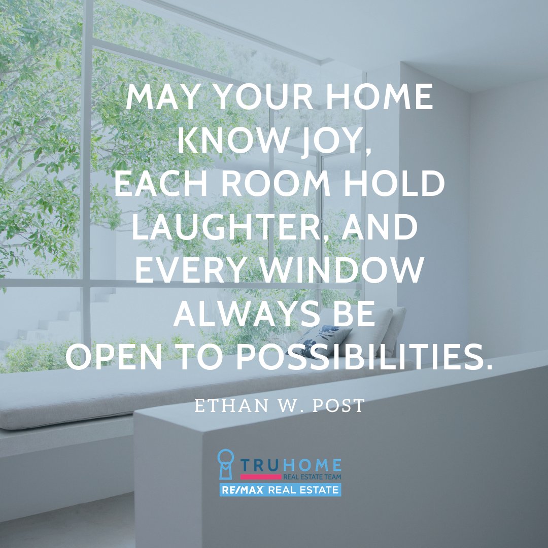 "May your home know joy, each room hold laughter, and every window always be open to possibilities." Let our #yeg real estate team help you discover #yourtruhome #yegre #yegrealestate #yegliving #home