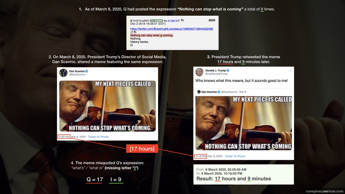 Here’s a small sampling of  #QProofs from the past 3 years.How many coincidences before mathematically impossible? #QAnon  #WWG1WGA