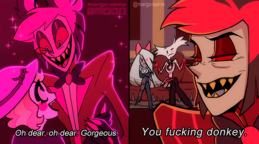 MargoSama's tweet photo. Alastor in a nutshell 🦌📻
#HazbinHotel #charlastor #radiobelle https://t.co/2rNyP61J2i