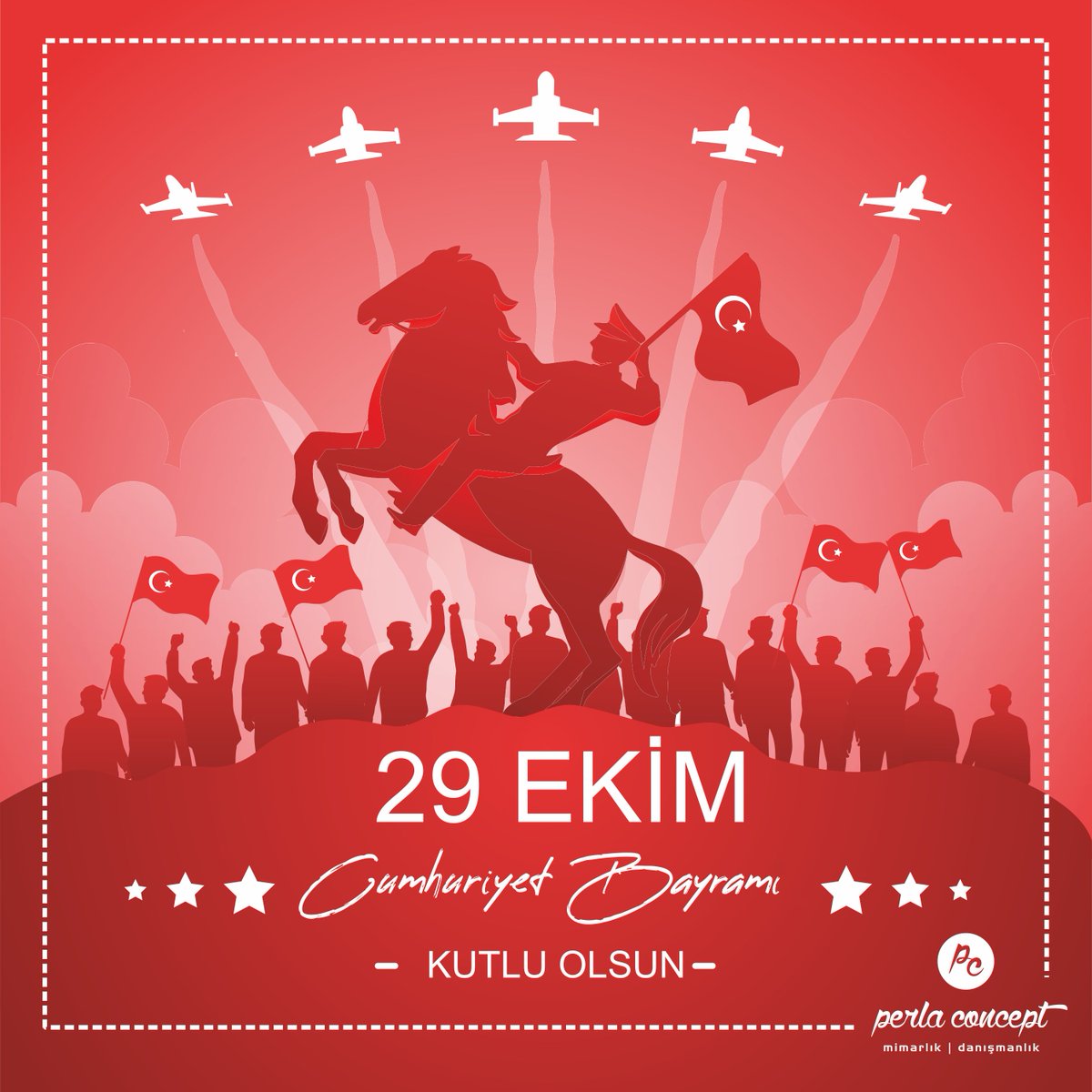 PerlaMimarlik's tweet photo. Cumhuriyetimizin kurucusu Gazi Mustafa Kemal Atatürk başta olmak üzere, bu toprakları bize vatan kılmak için fedakârlıkla mücadele eden tüm şehit ve gazilerimizi minnetle yad ediyoruz. #29Ekim Cumhuriyet Bayramımız kutlu olsun. https://t.co/PHbzq12Pkj