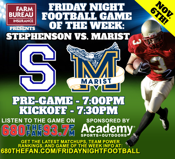 680TheFan's tweet photo. Friday Night Football Beginning at 7pm on @680TheFan!
Stephenson vs. Marist
📻680AM/93.7FM
🔗https://t.co/b9gHoMcgrQ
📱Download The App
@680FNF #680FNF https://t.co/m93B3qHfXi