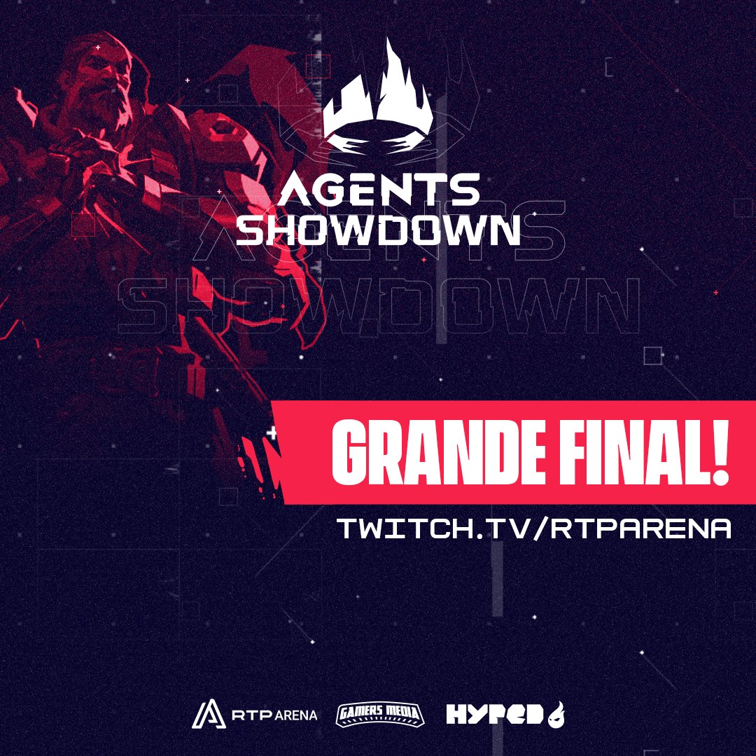 🚨 Está prestes a começar a Grande Final do Agents Showdown #3 entre <a href="/ehehxdvalorant/">ehehxd</a> e #Sinop! Quem levará a coroa desta vez?

🎙️ <a href="/commanderbonny/">João D'Sousa Antunes 🤠✍️</a> &amp; <a href="/m0oVe/">Moove</a> 

📺 twitch.tv/rtparena