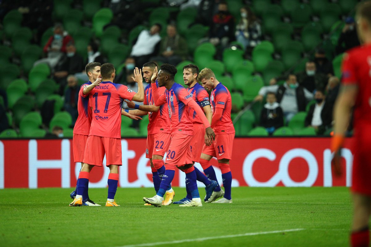 debatedegol's tweet photo. Resultados de los primeros encuentros del día de #UCL  
🇷🇺 Krasnodar 0-4 Chelsea 🏴󠁧󠁢󠁥󠁮󠁧󠁿
(Hudson-Odoi, Werner -p-, Ziyech, Pulisic)
🇹🇷 Basaksehir 0-2 PSG 🇫🇷
(Moise Kean x2) https://t.co/r0g9pdDtb6