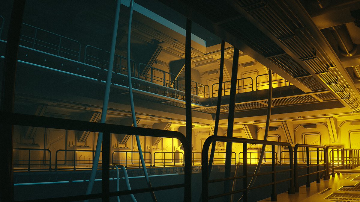 ArtFromRachel's tweet photo. Quick environment (2 hours) made for the doorway challenge on the hardops discord. #b3d #hardop #boxcutter #eevee https://t.co/7XTYj6XKFl
