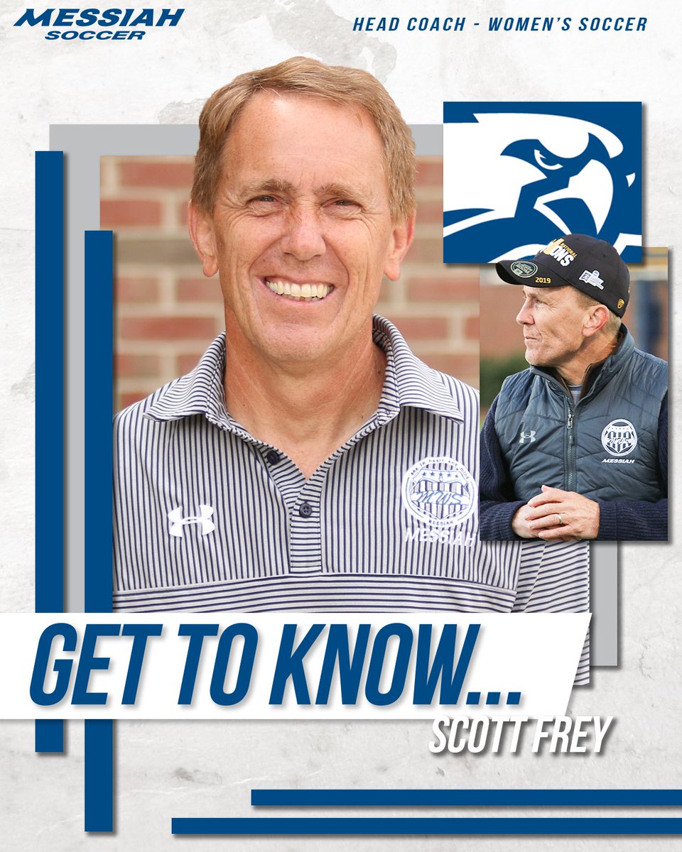 MessiahSports's tweet photo. This week on #GetToKnowMessiah we look at #MessiahWSOC head coach Scott Frey! #GoMessiah https://t.co/ALvwRFAS0x