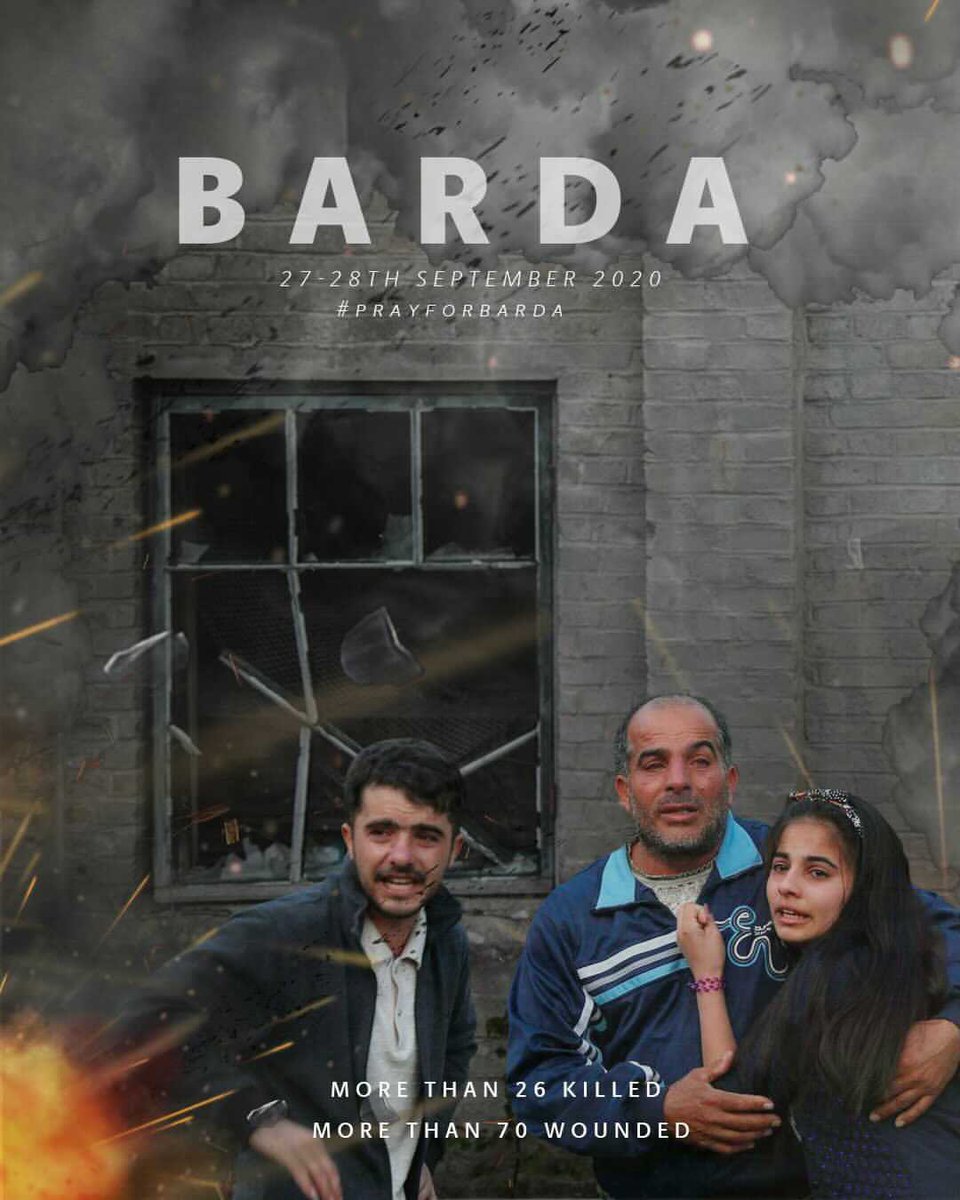 Since September 27, 2020,Armenia missiles and artillery fires on Civilians areas have killed 83 Azerbaijani civilians including 11 infants and children, and wounded over 390 civilians, including 36 children #StopArmenianTerrorism #PrayForBarda #StopArmenianAggrression