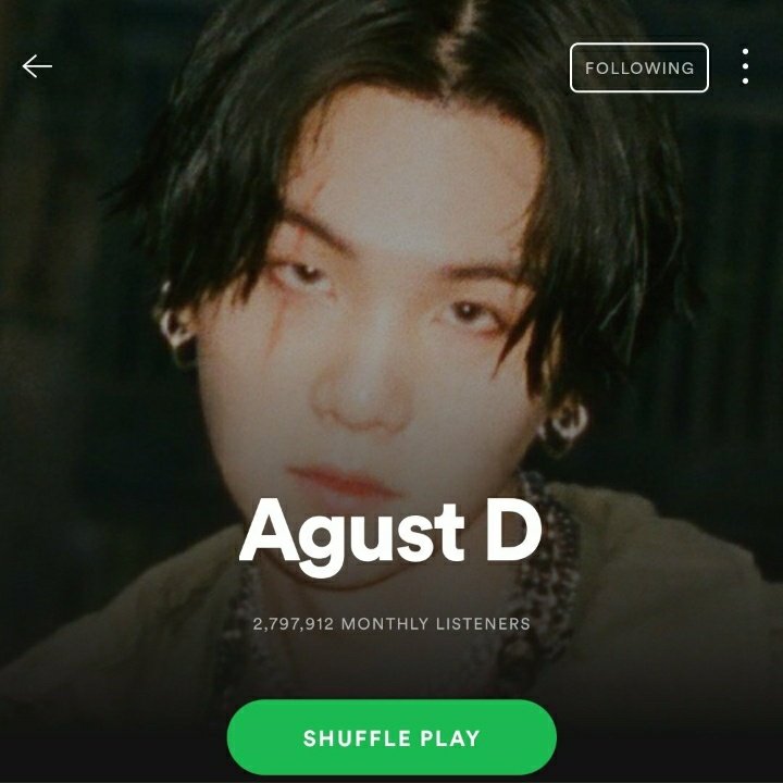 BTSPurpleBrasil's tweet photo. INFO📑| 28.10.2020

 O perfil Spotify de SUGA ultrapassou 4 MILHÕES de ouvintes mensais.

* Seus dois perfis continuam a ocupar os 2 primeiros lugares para atos solo masculinos coreanos com o maior número de ouvintes mensais.

Rei que fala né 🗣🗣🔥

#SUGA #슈가 @BTS_twt https://t.co/jqayUSYzbd