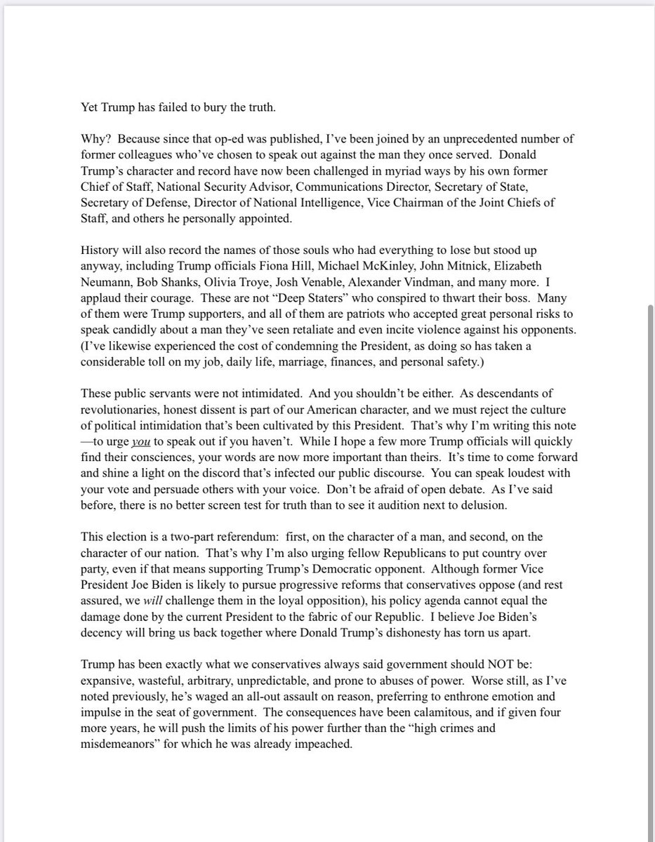 jaketapper's tweet image. Full statement of @MilesTaylorUSA re: admission he is the “Anonymous” official who wrote NYT oped and book