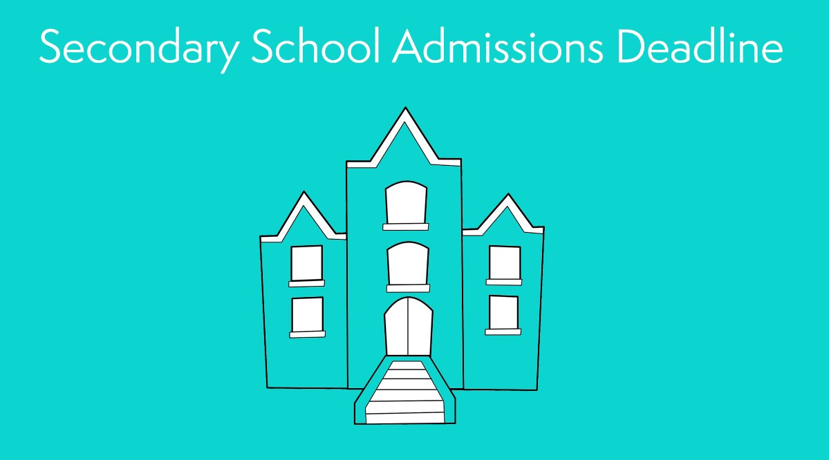 educationgovuk's tweet photo. Parents and carers, the deadline to apply for a secondary school place for your child next year is 31 October 2020🏫👇
https://t.co/7fI753dAgH https://t.co/0p2h2TfZom