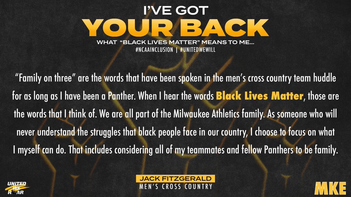 As a FAMILY, Panther nation stands behind #NCAAInclusion | @thejackattack99 #UnitedWeWill