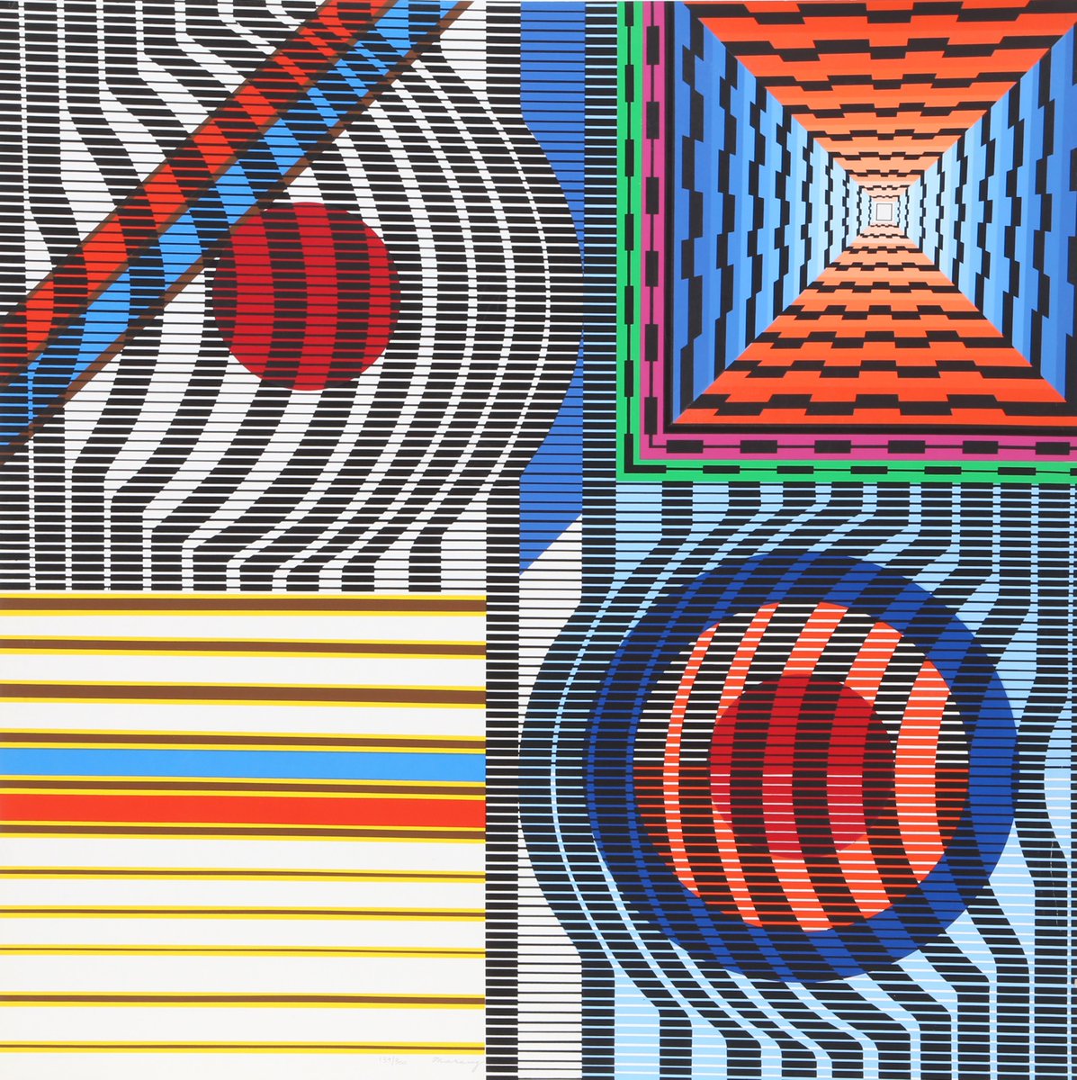 AUCTION ALERT! 🚨 Curated sale of top #geometricart &amp; #OPart online now @ auction.rogallery.com. #InteriorDesigners &amp; #ArtAdvisors agree, geometric art is hot 🔥 this season! Contact ☎️ a curator today for more information, including condition reports &amp; additional photos.