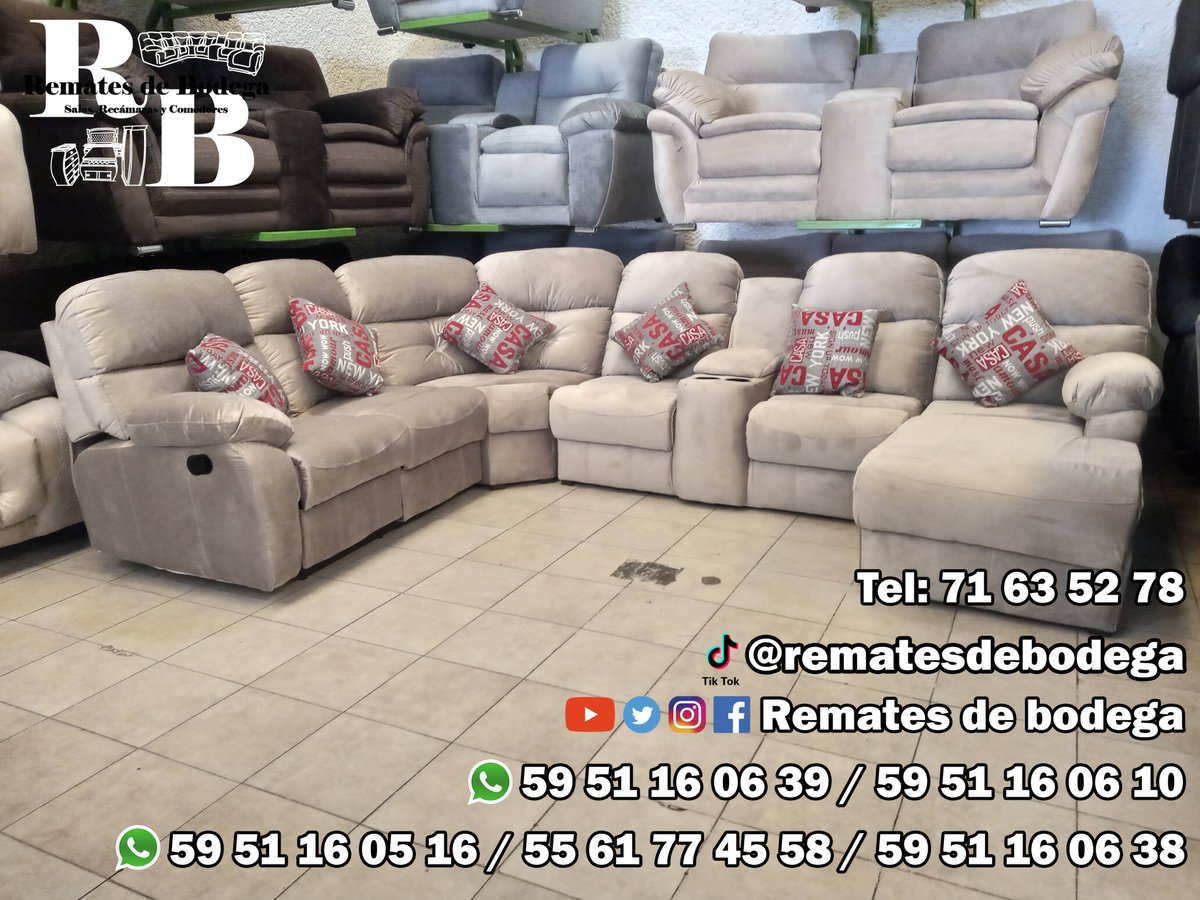de_remates's tweet photo. Nueva sala traída de bodega, Duque modular de un asiento reclinable #rematesdebodega #elegancia #confort #comodidad #precioseconómicos #excelentesdiseños https://t.co/eLrUWQGmp4
