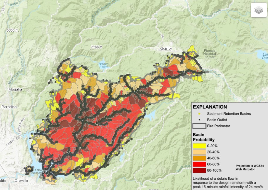 USGS's tweet image. We've released #debrisflow hazard maps that indicate a high level of debris-flow hazard in the area burned by the #NorthComplexFire, CA. Debris flows can be hazardous to life and infrastructure. #USGS
ow.ly/QT0b50C5kD1