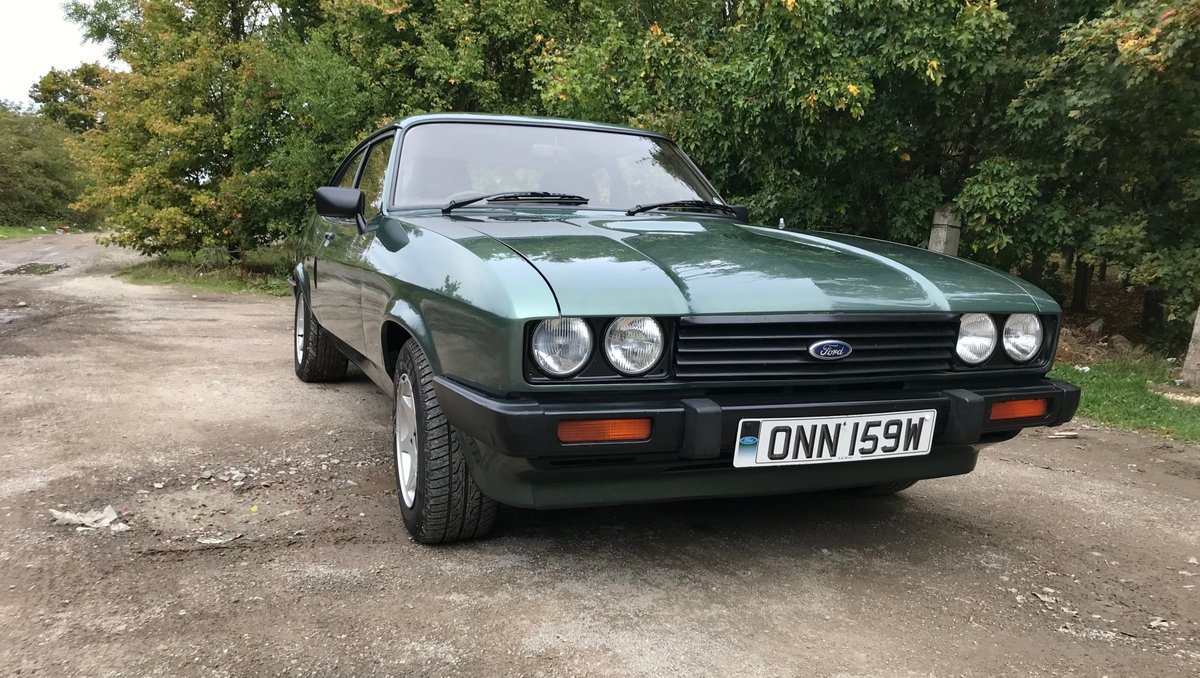 carandclassic's tweet photo. '81 Ford Capri 2.8i Ghia - Auction
﹒Respray in Forest Green
﹒Low mileage, at just over 60,000
﹒Subtle upgrades from the Capri Special
https://t.co/eM6AChFFrD
#CarandClassic #ClassicCar #Ford #FordCapri #Capri280 #Mk3Capri https://t.co/bQyE5OA3An