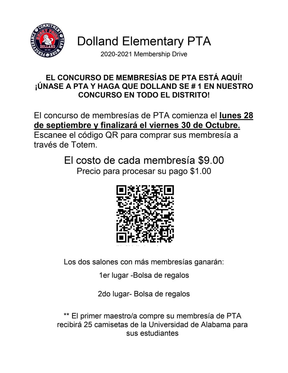 We still have time! Please join our PTA TODAY!